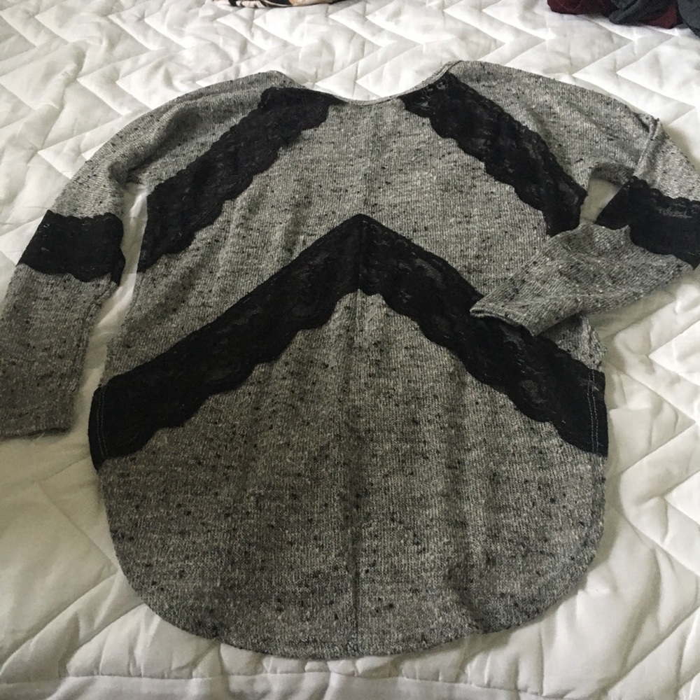 Beautiful Sweater with black lace